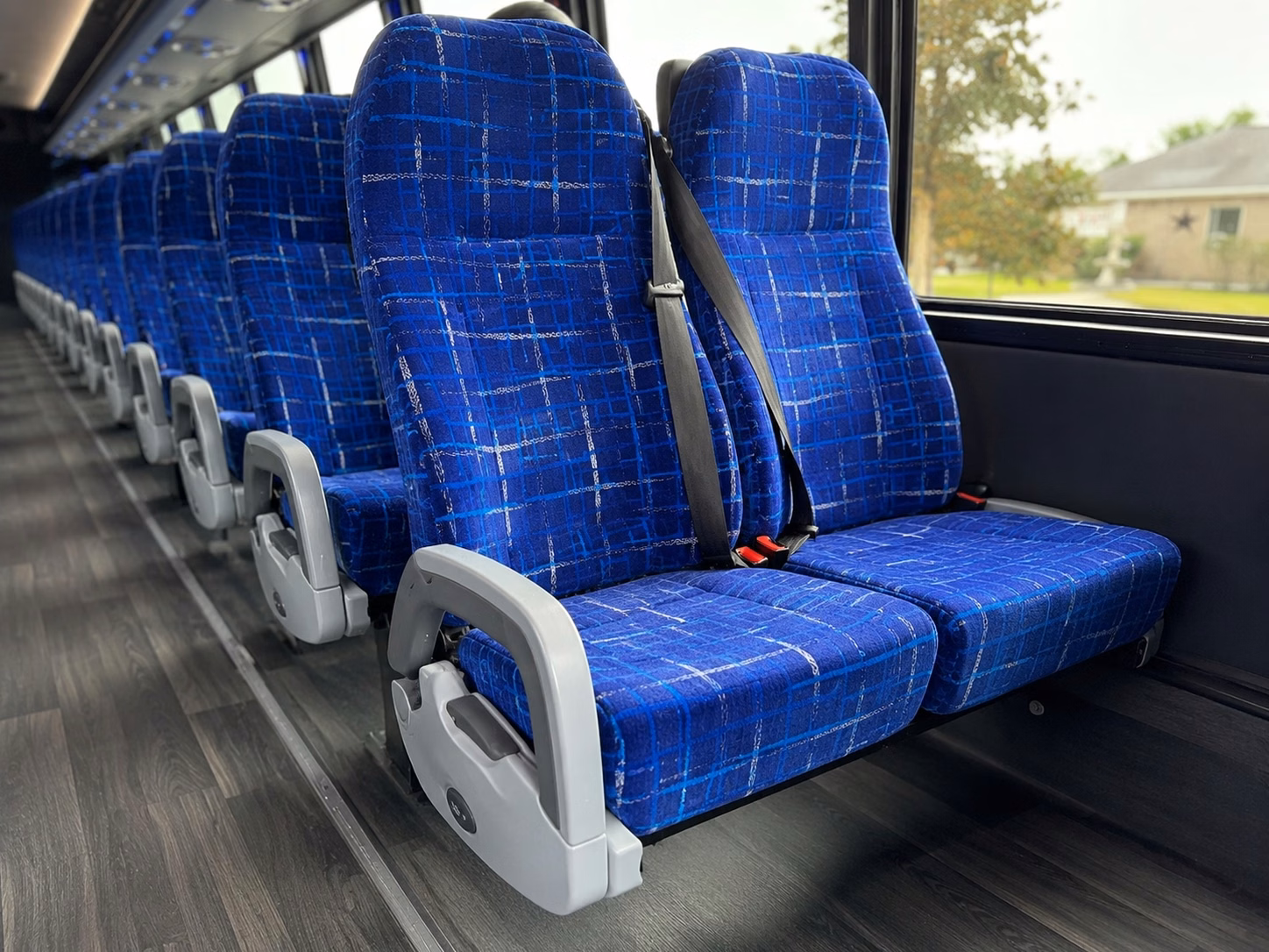 56 passenger charter bus interior