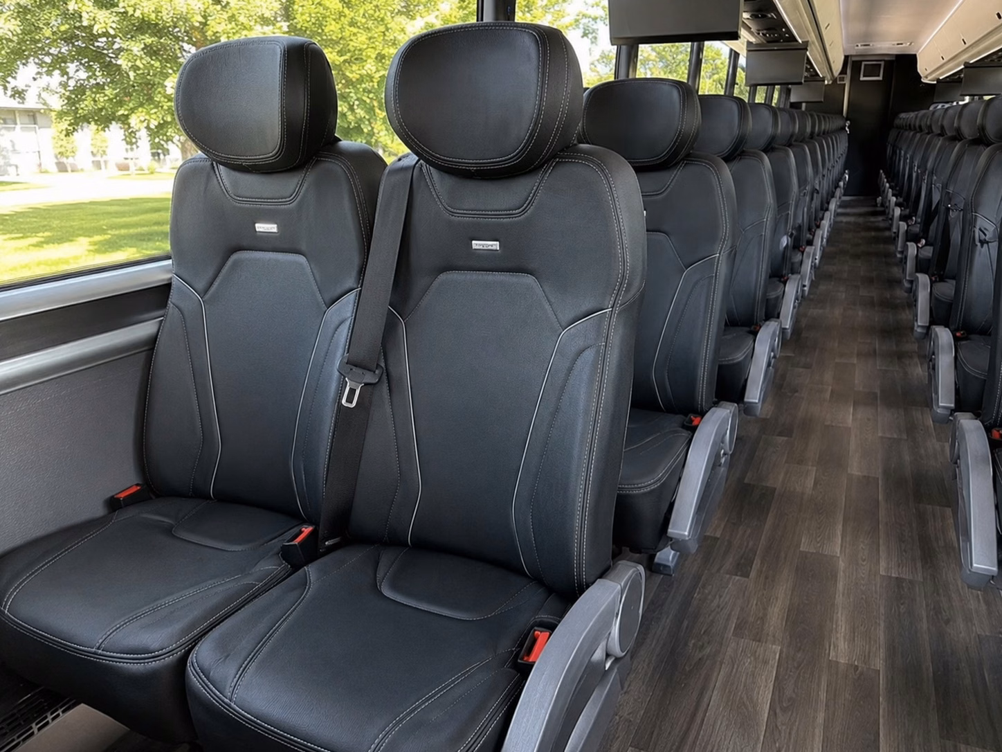 palm springs charter bus rental interior
