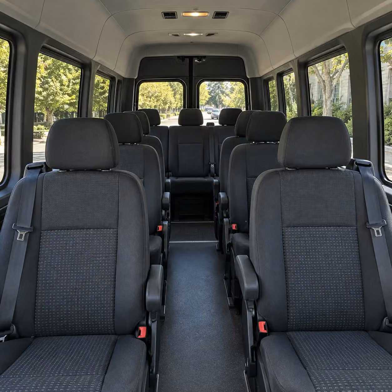 sprinter van with driver inside